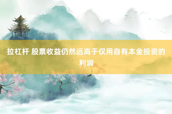 拉杠杆 股票收益仍然远高于仅用自有本金投资的利润