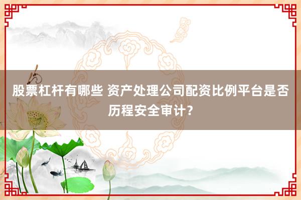 股票杠杆有哪些 资产处理公司配资比例平台是否历程安全审计？